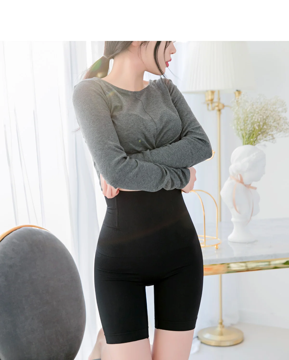 [누적15만장/쫀쫀소재] 체인지 하이웨스트 보정팬츠 허벅지보정 하비 승마살 속바지