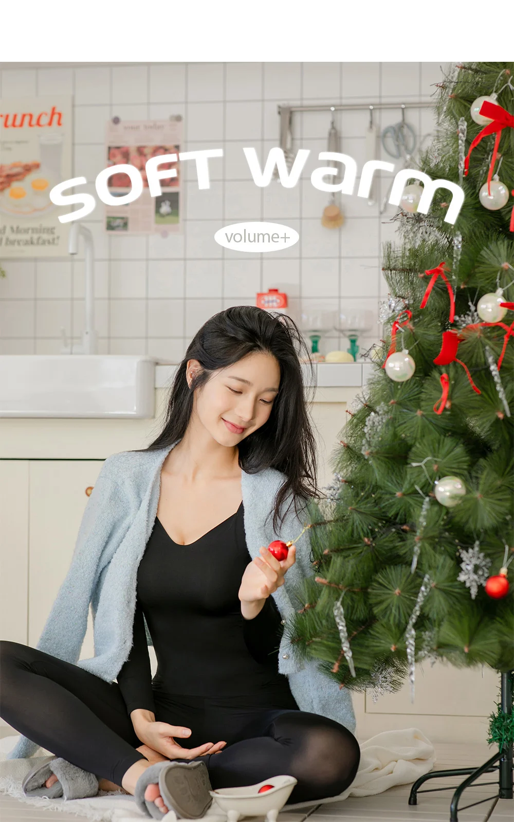 소프트 웜 브라탑 4cm 심리스 착붙 발열 히트웨어 히트텍