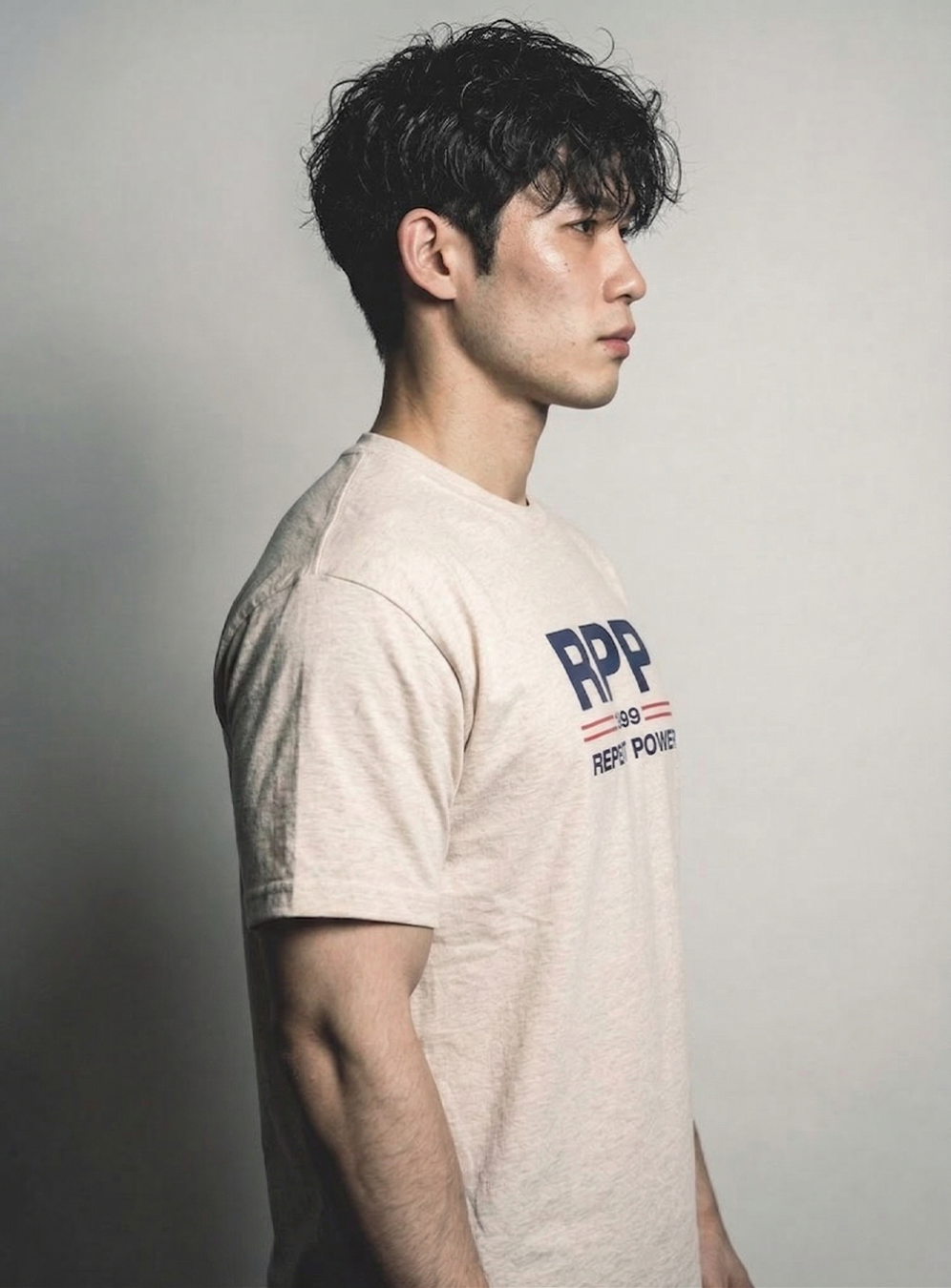 M 코튼 하이 티셔츠 RPP [아이보리]