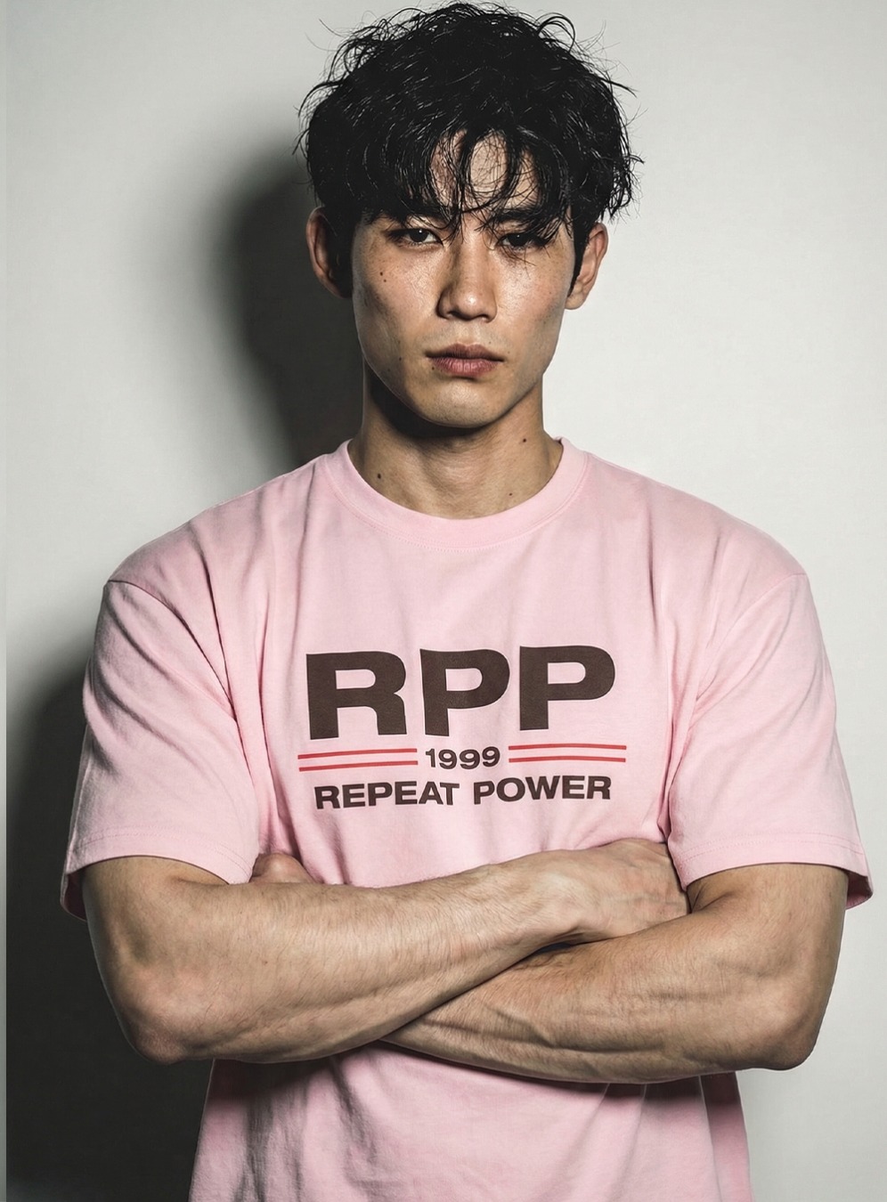 M 코튼 하이 티셔츠 RPP [핑크]