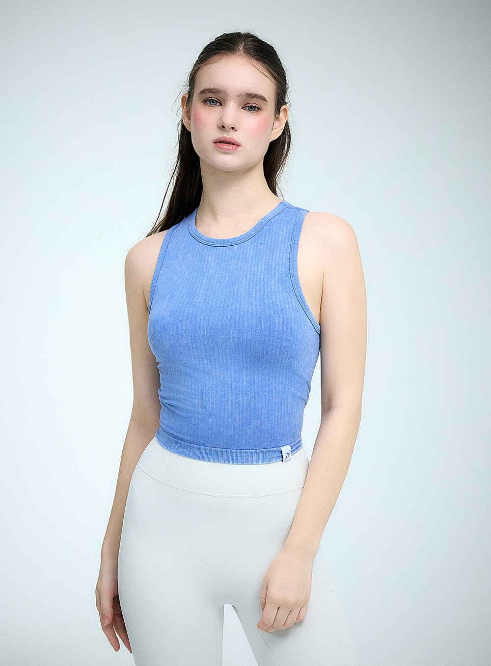 워싱 스트라이프 슬리브리스