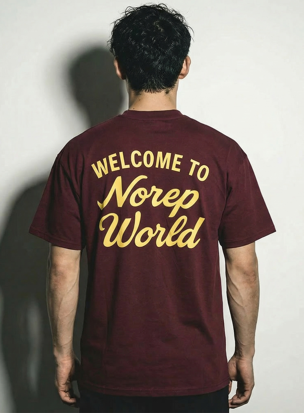 코튼 하이 티셔츠 No Rep World [버건디]