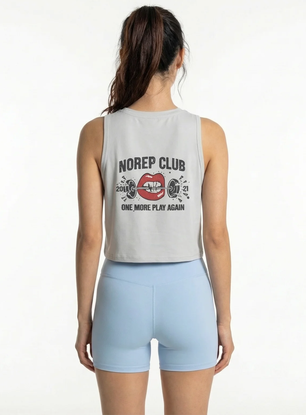 코튼 하이 크롭나시 No Rep [아이스그레이]