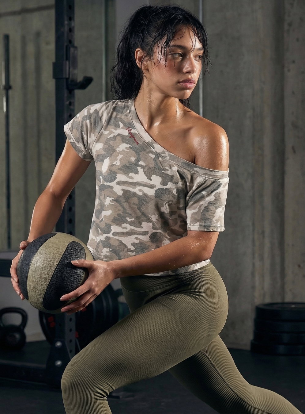 모달스판 카모 원숄더 [베이지]