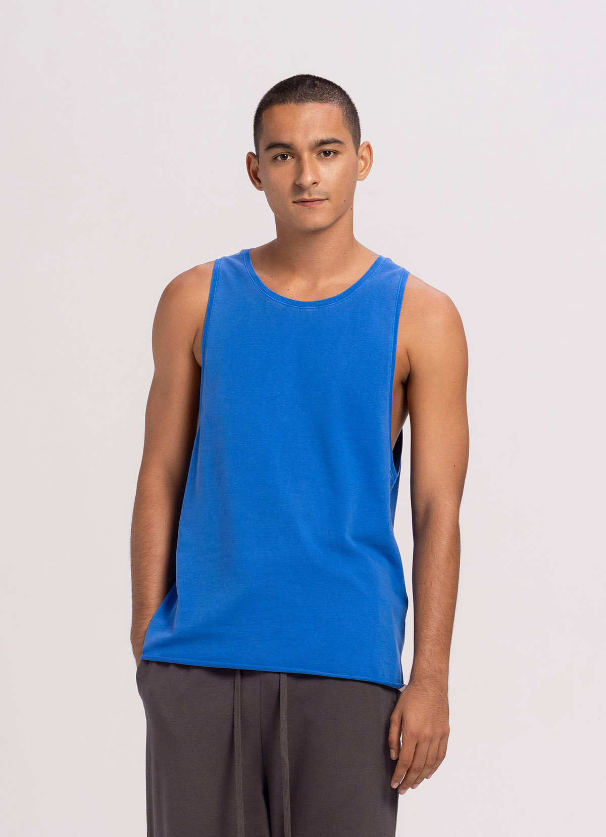 Short sleeve tank top (For Men)_Deep Water