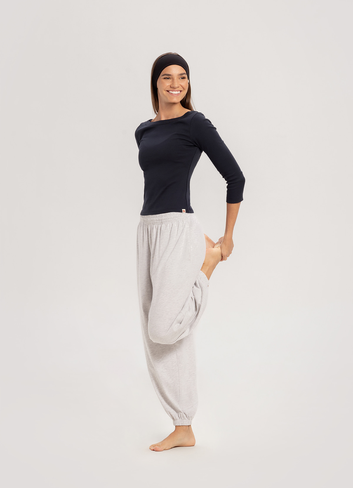 [Re-Stock] Diagonal jogger pants (Unisex)_Melange Grey