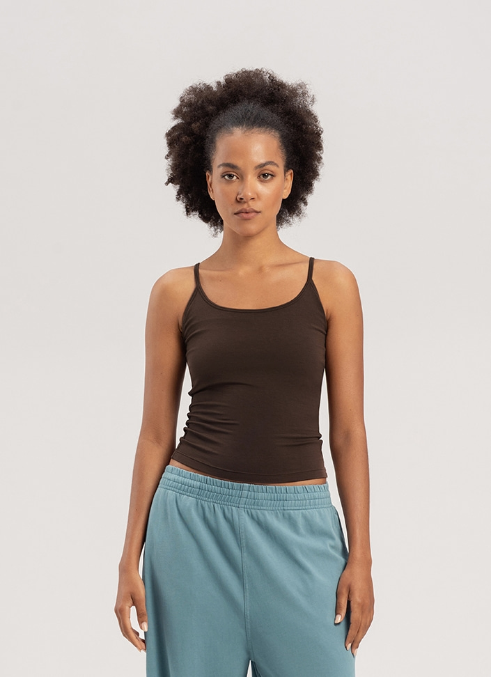 [Re-Stock] Carrie tank top_Hot Fudge