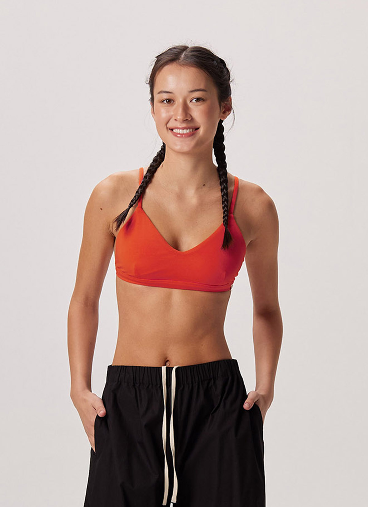 One-tone bra top_Cherry Tomato