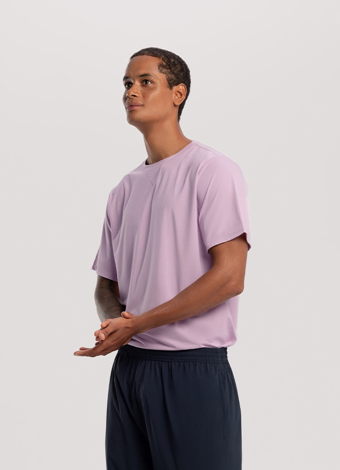 [Movement Line] Prana short sleeve (For Men)_Fair Orchid