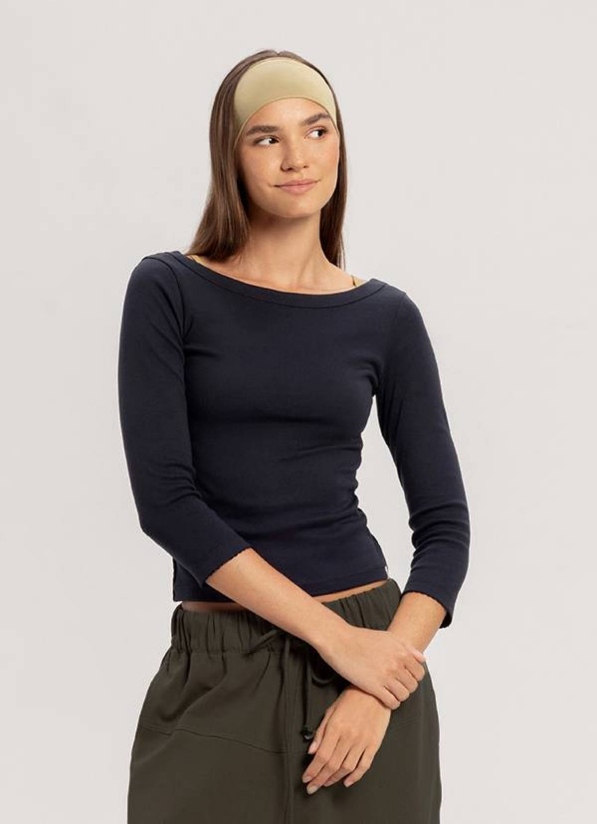 Essential 3/4 sleeve_Blueberry