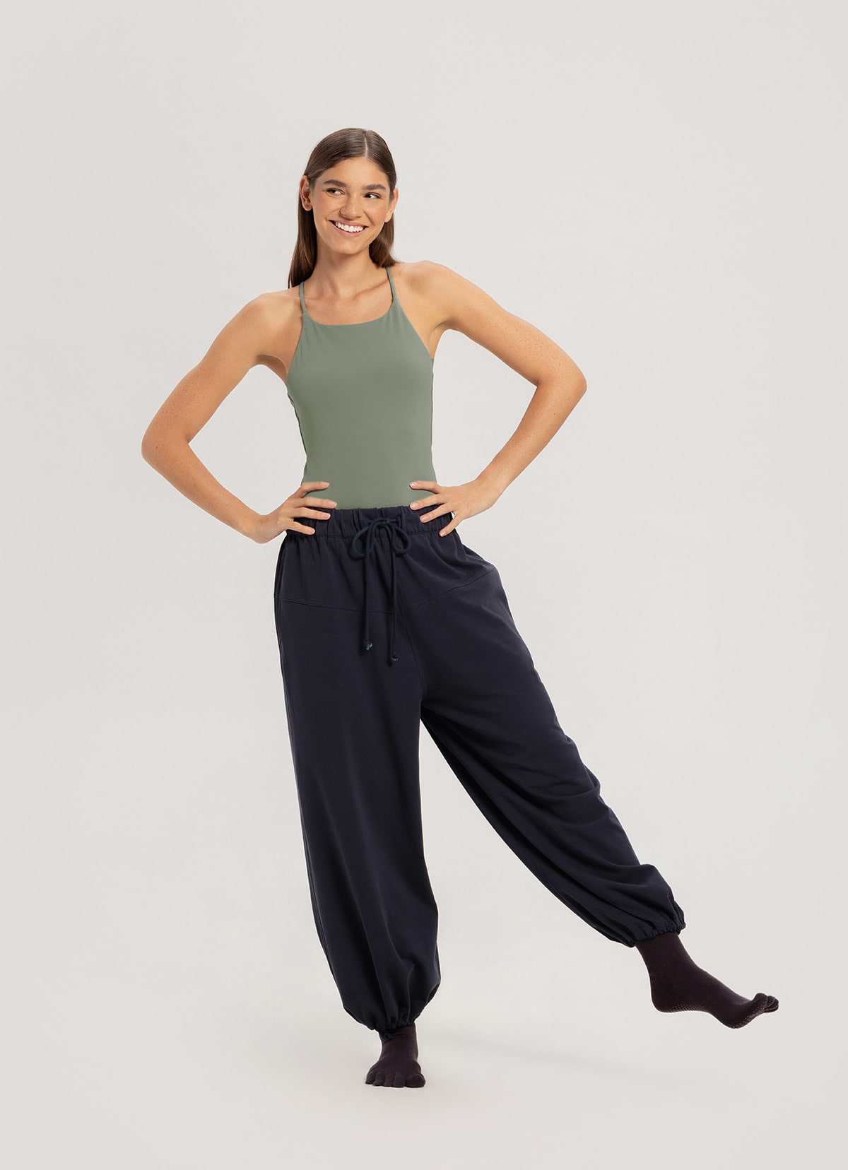 Horizon wide pants (Unisex)_Blueberry