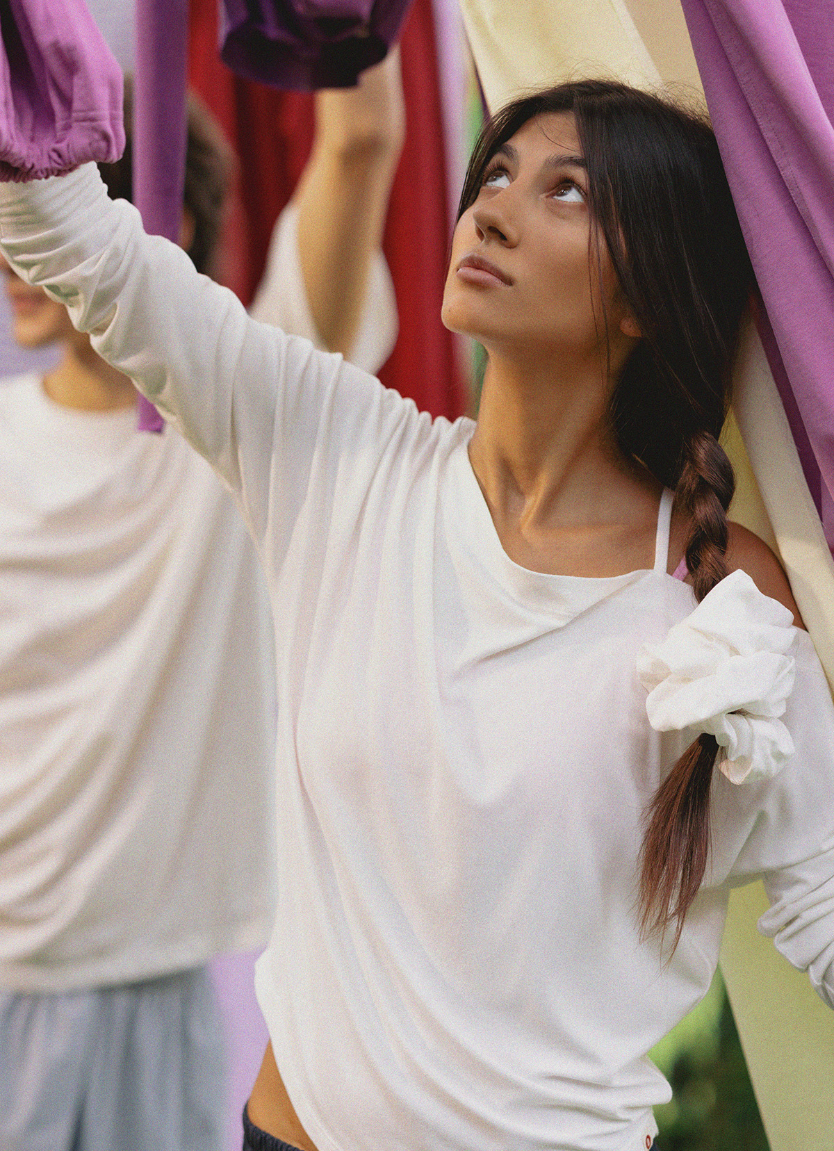 Off-shoulder long sleeve_Star White