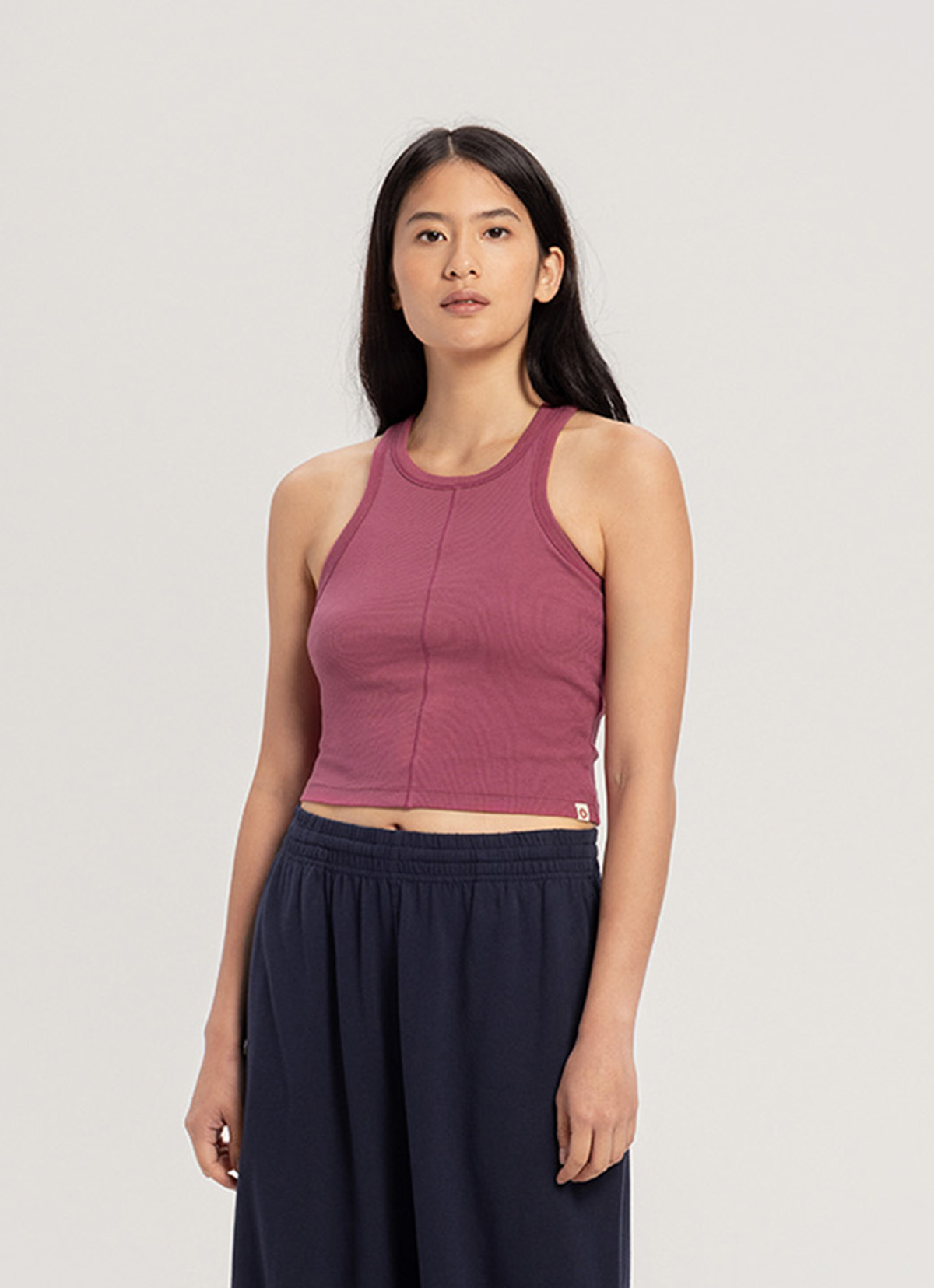 Racer rib tank top_Violet Quartz