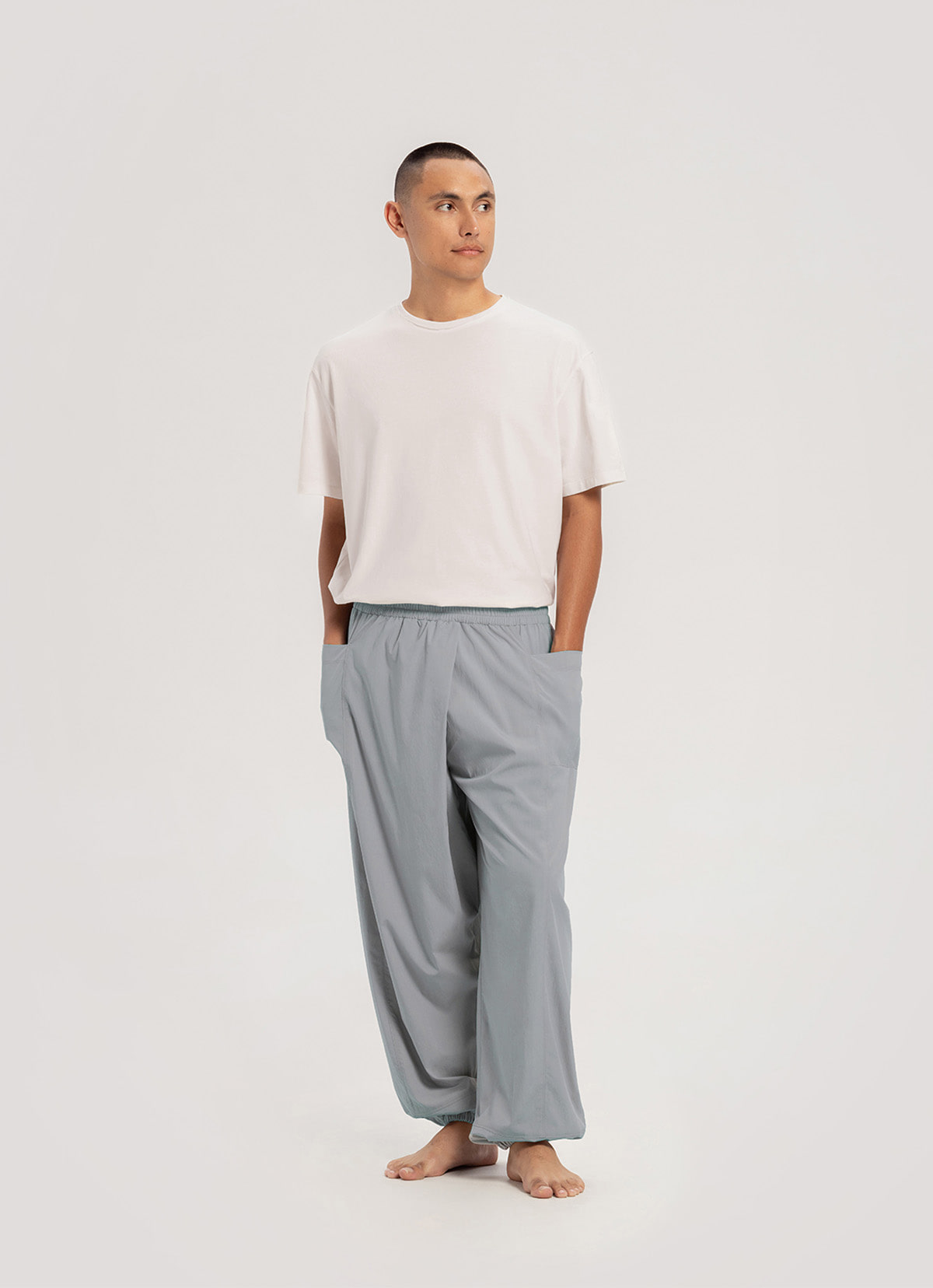 Wrap pocket pants (Nylon ver.) (Unisex)_Ether