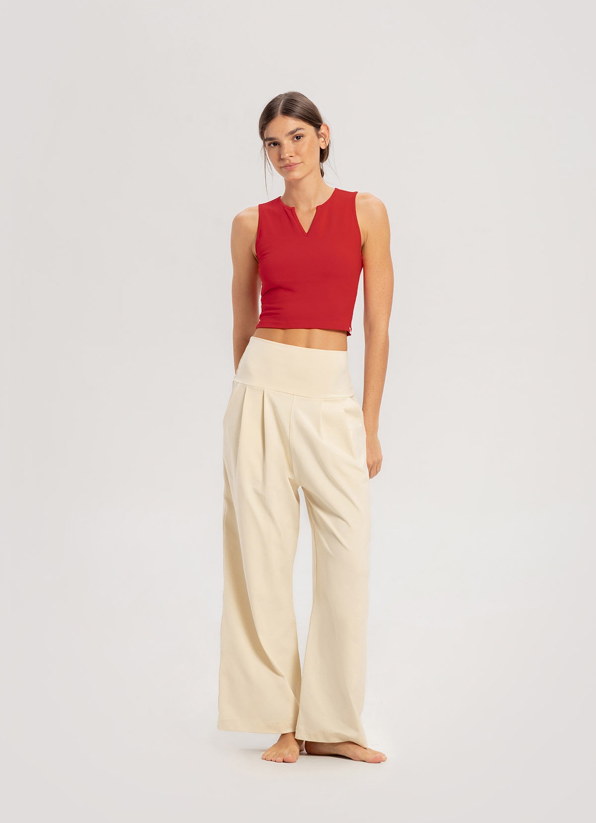 Fortune straight pants_Bone White