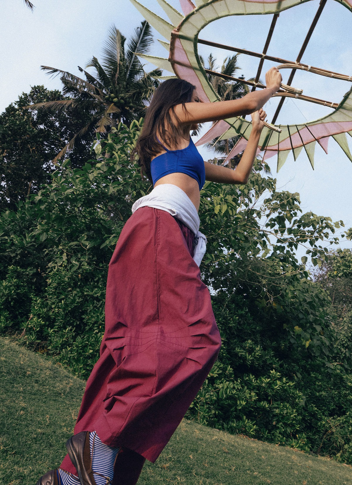 Kitty wide pants_Wine