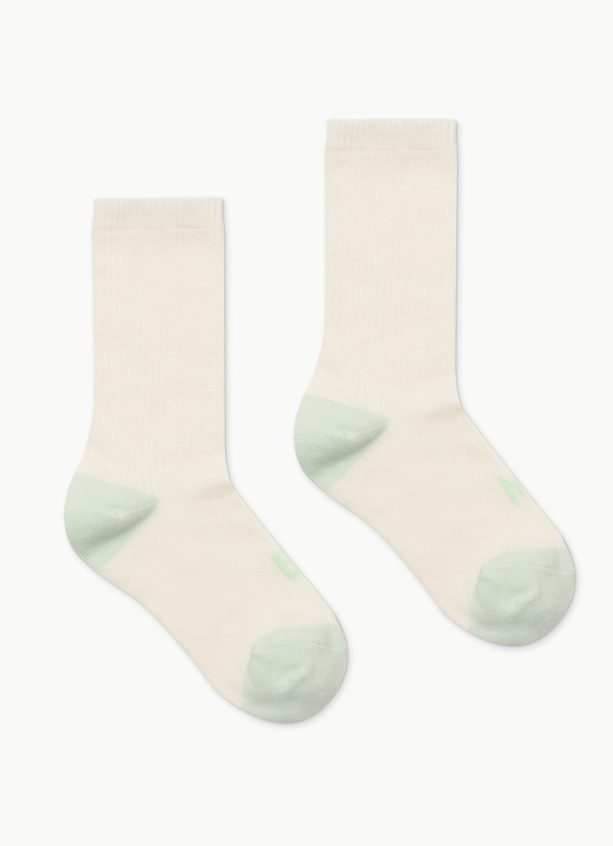 Rib ankle socks #2 (Unisex)_Ivory Multi