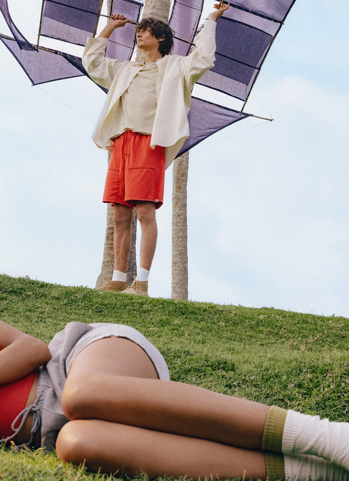 Out pocket shorts (For Men)_Cranberry