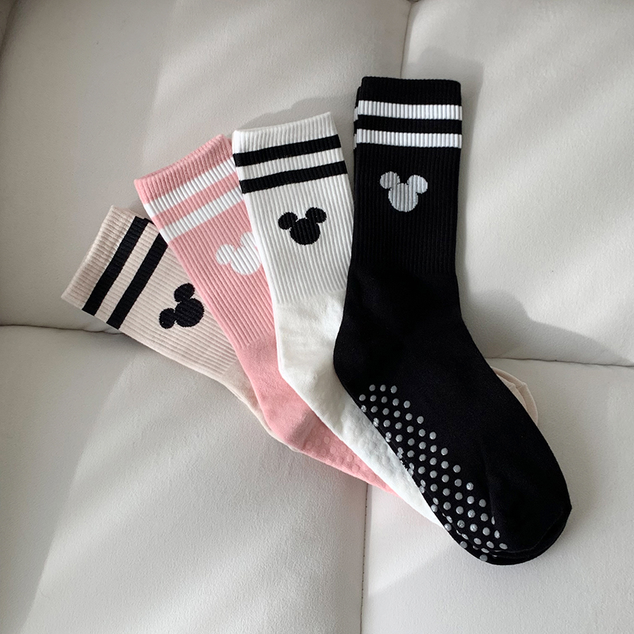 논슬립 미키마우스 미들 삭스 (미끄럼방지)