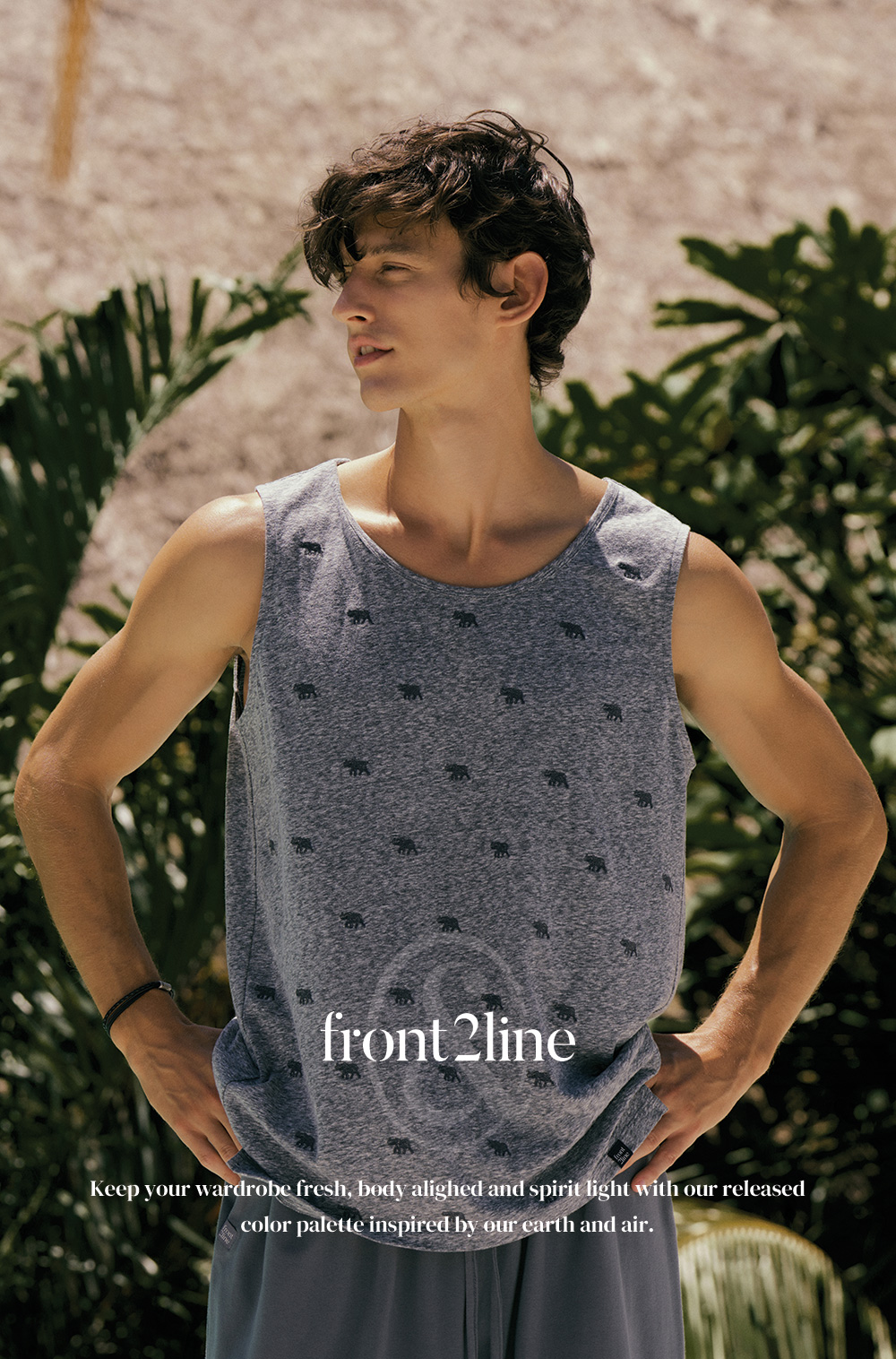 반다 맨즈 매일 수련 민소매 커버업