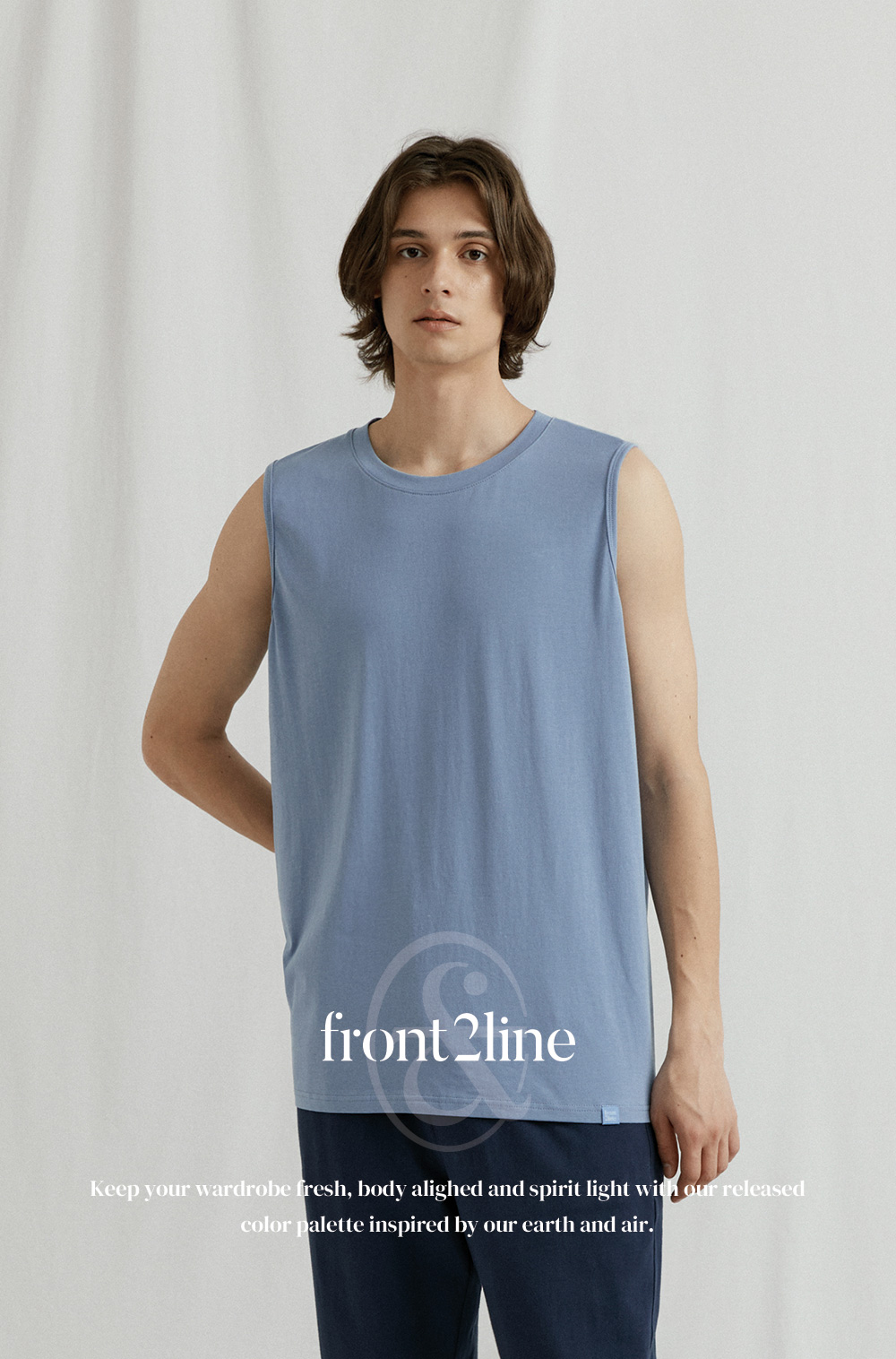 [1&1] 반다 맨즈 슬리브리스 커버업-듀