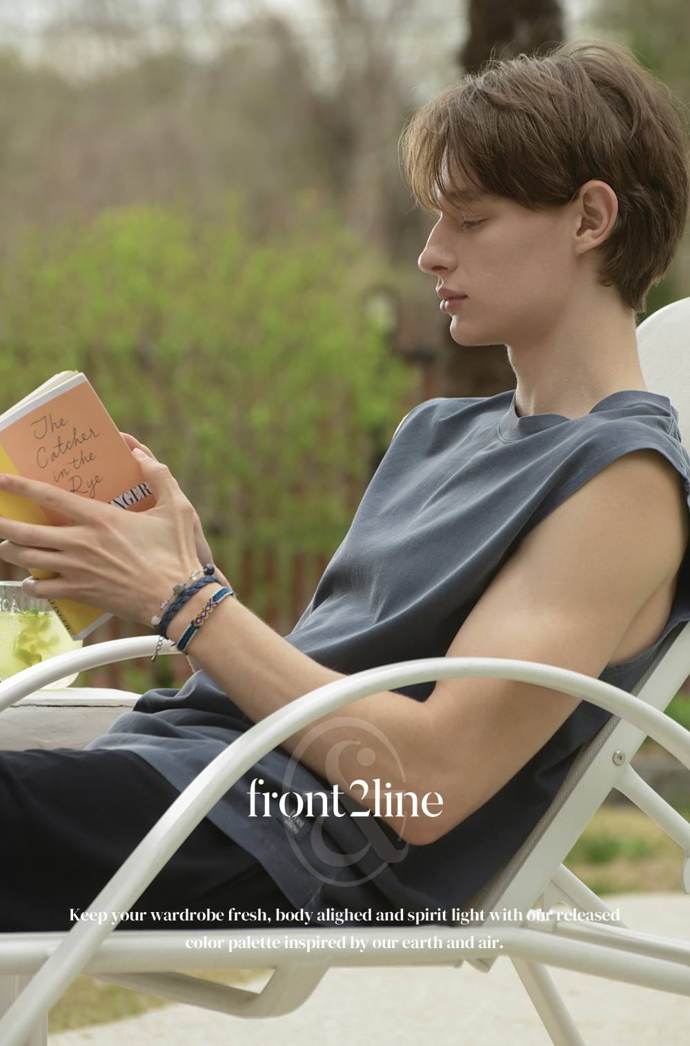 수카 워싱 슬리브리스 커버업 (라이트그레이)