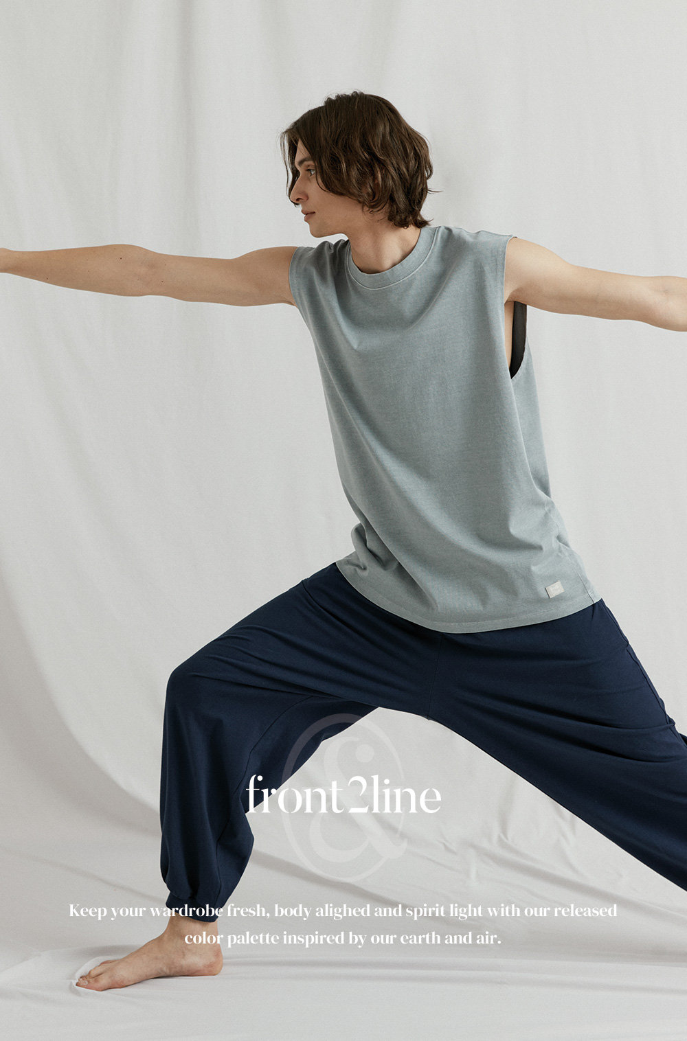 헤이즐 코튼 매일 수련 팬츠-우노 (올리브그린)