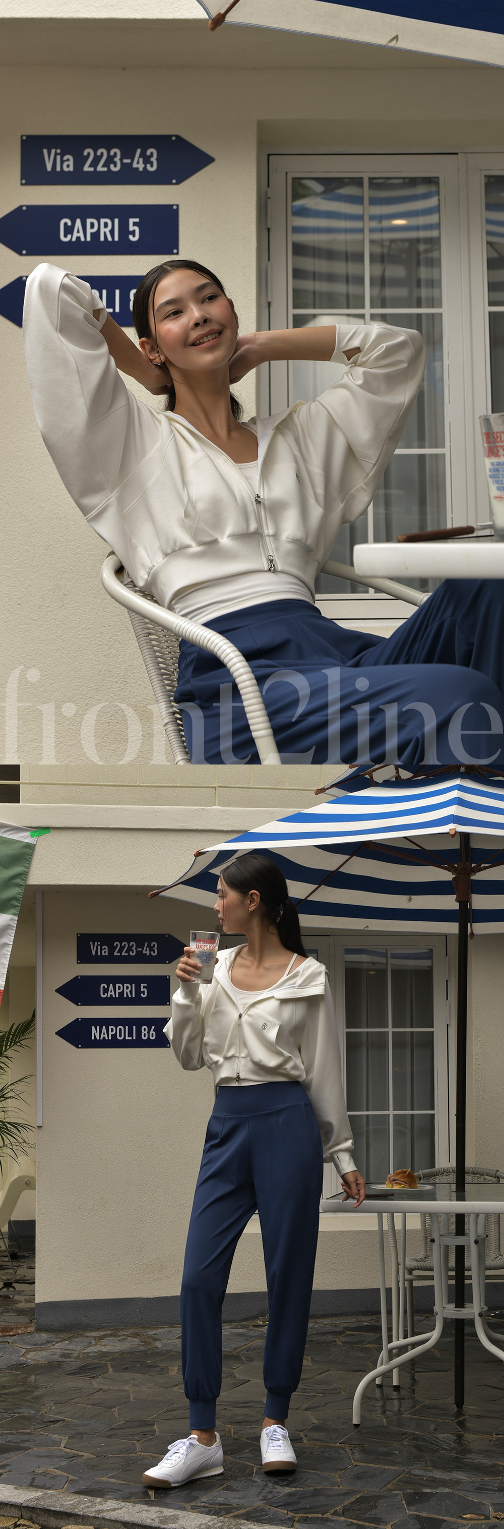 소프티 크롭 후드집업