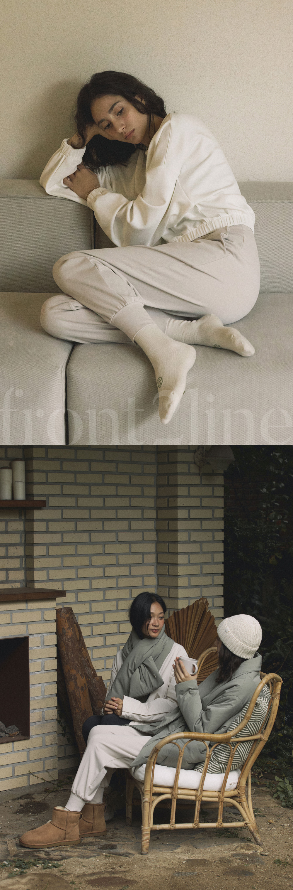 웜스 베이직 기모 조거팬츠