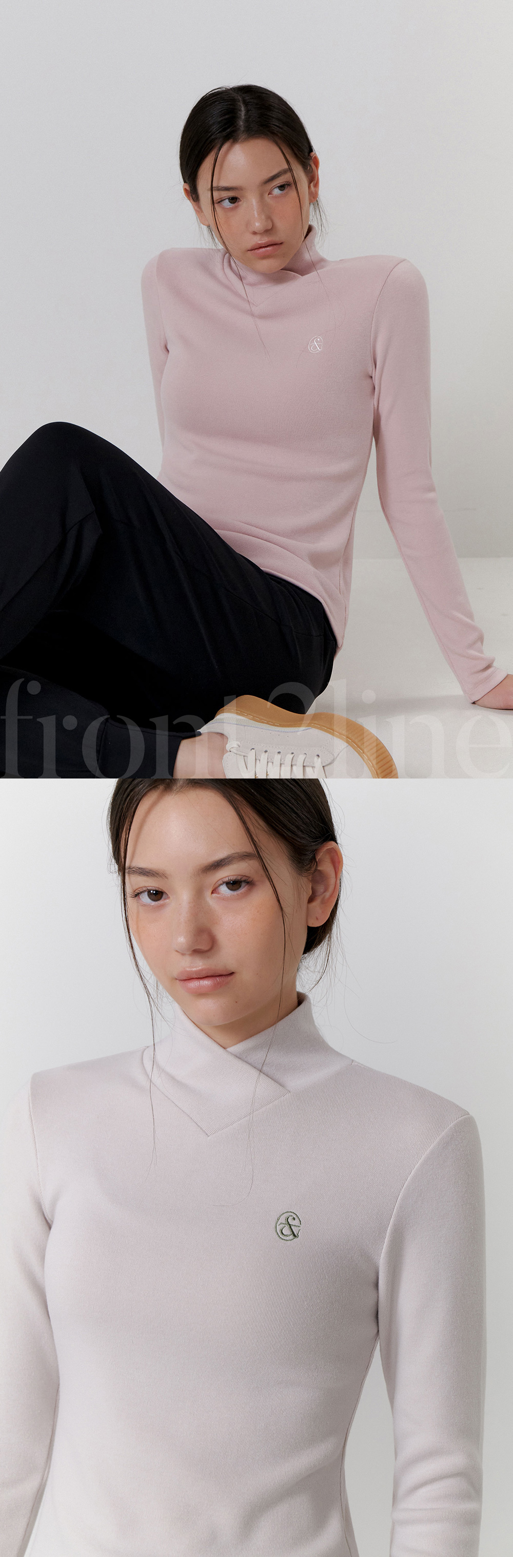 시너지 하프넥 티셔츠