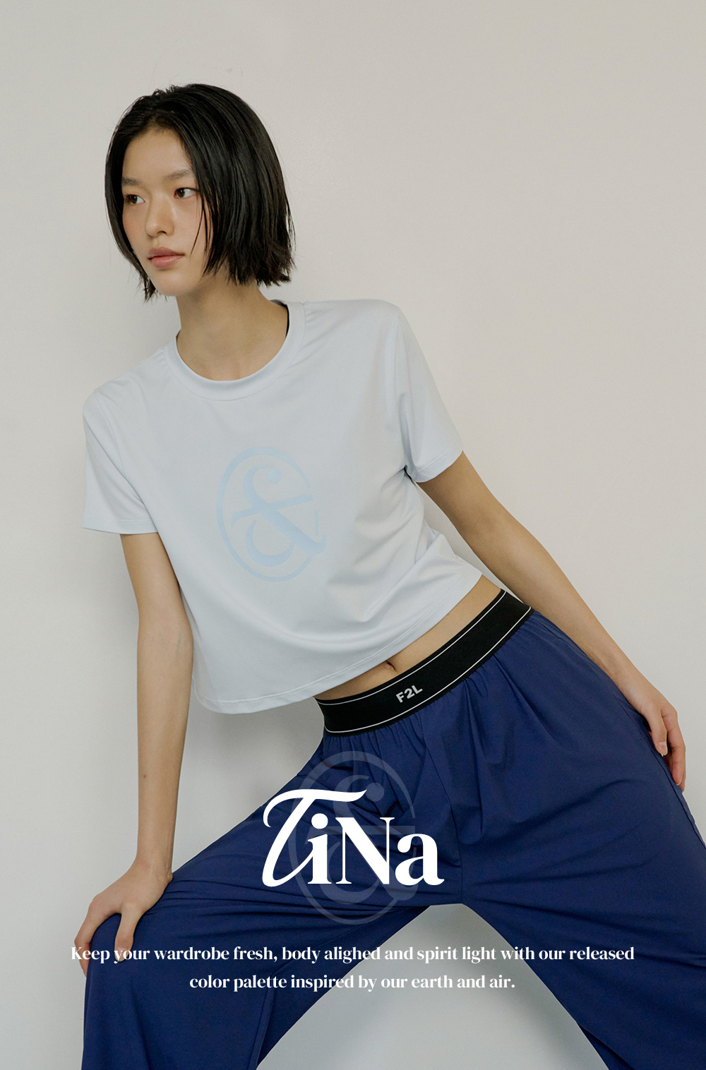 [1&1] 티나 FT 크롭 반팔티 & 슬리브리스