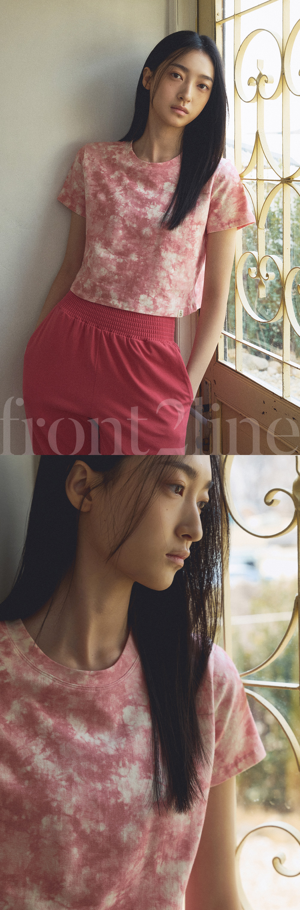 반다 라이트 타이다잉 크롭 반팔티