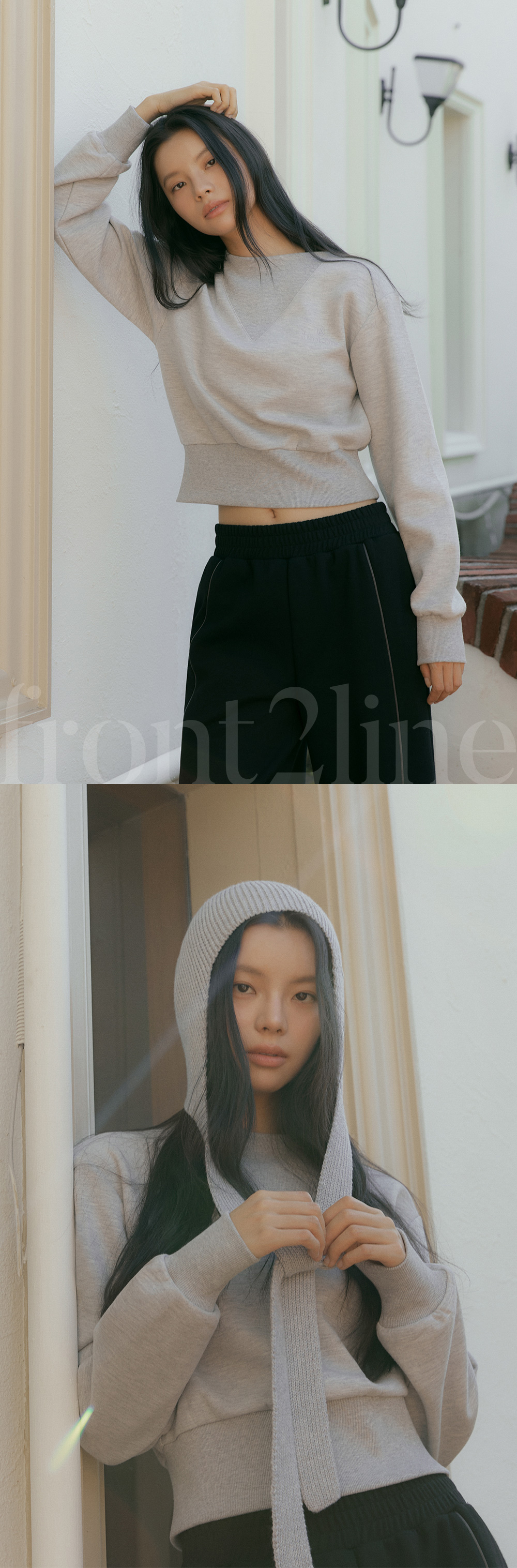 밸런싱 크롭 맨투맨