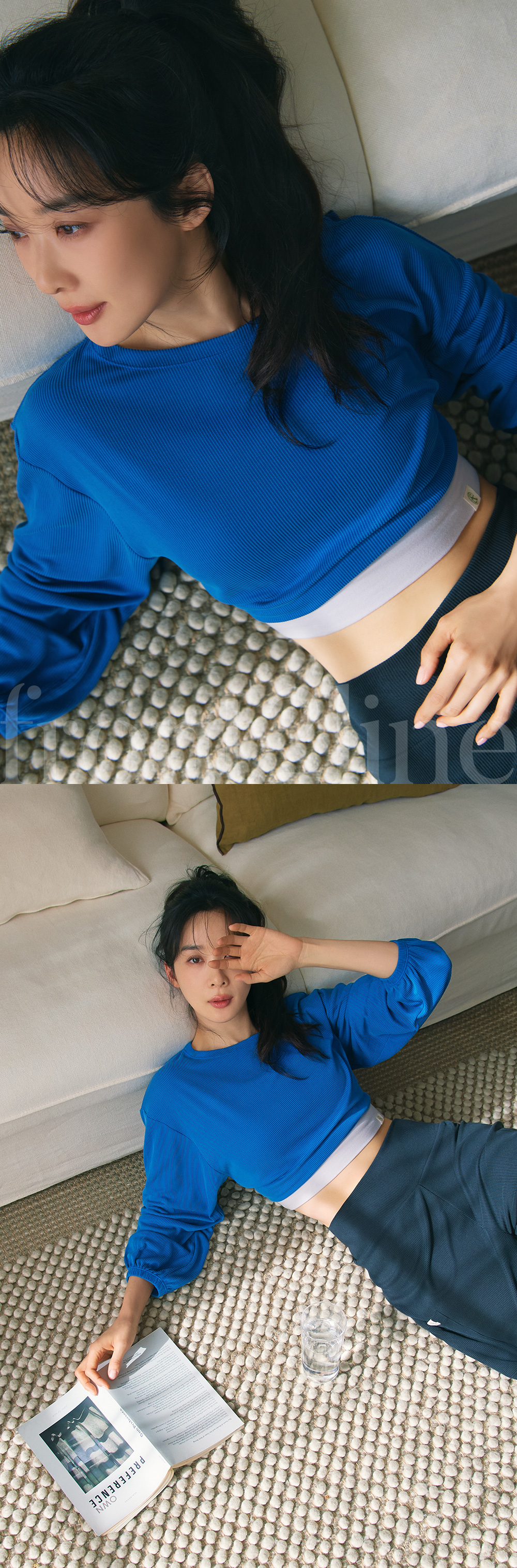 [SET] 반다 디아나 라인 커버업 + 조거팬츠