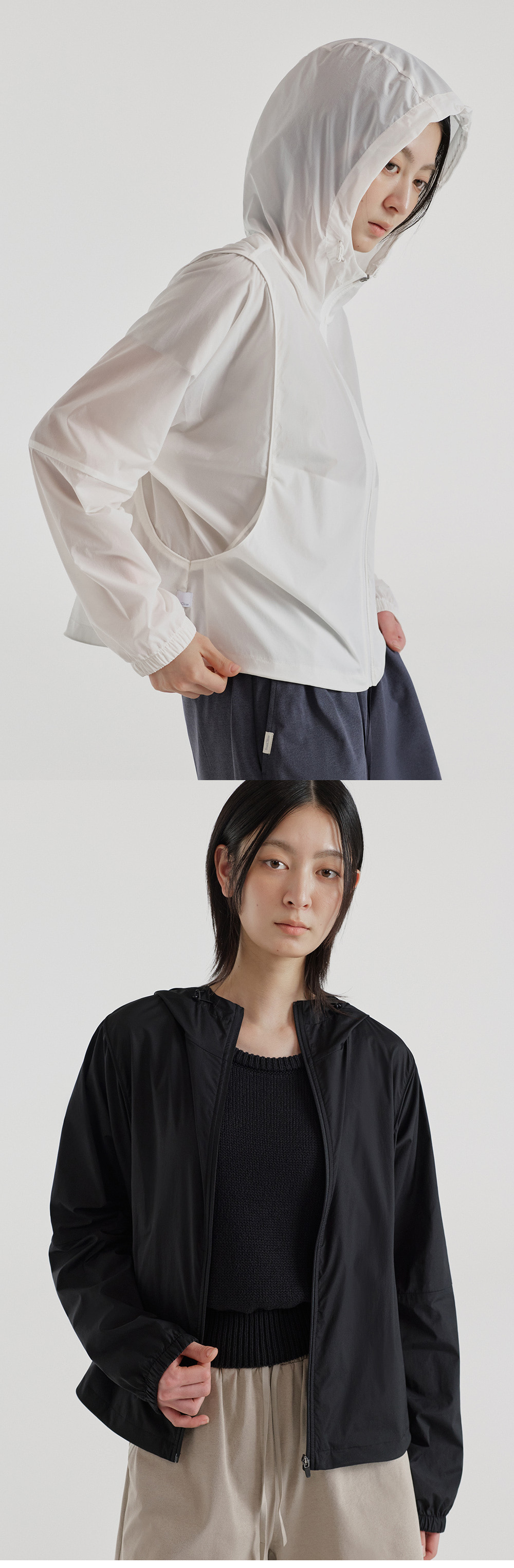 에어로라이트 크롭 후디 자켓