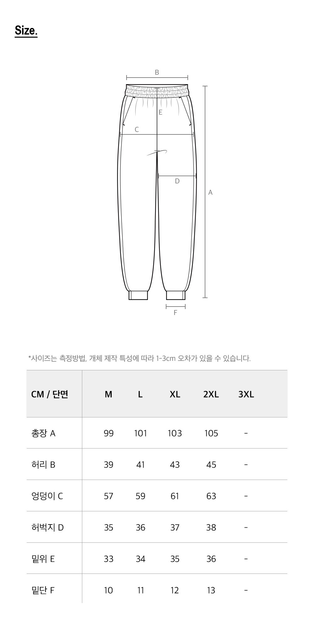 액티브 카고 조거 팬츠 (Black)