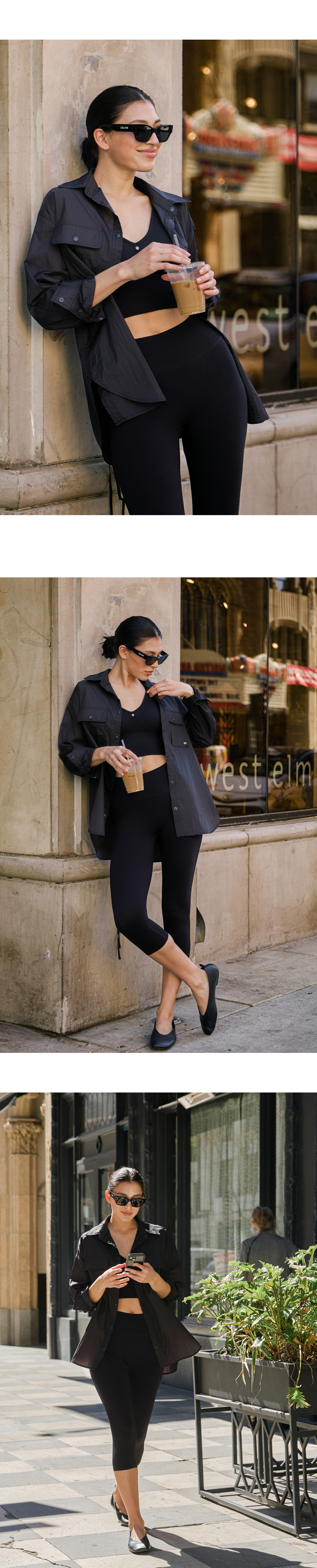 ST181 BACK SLIT SHIRT BLACK