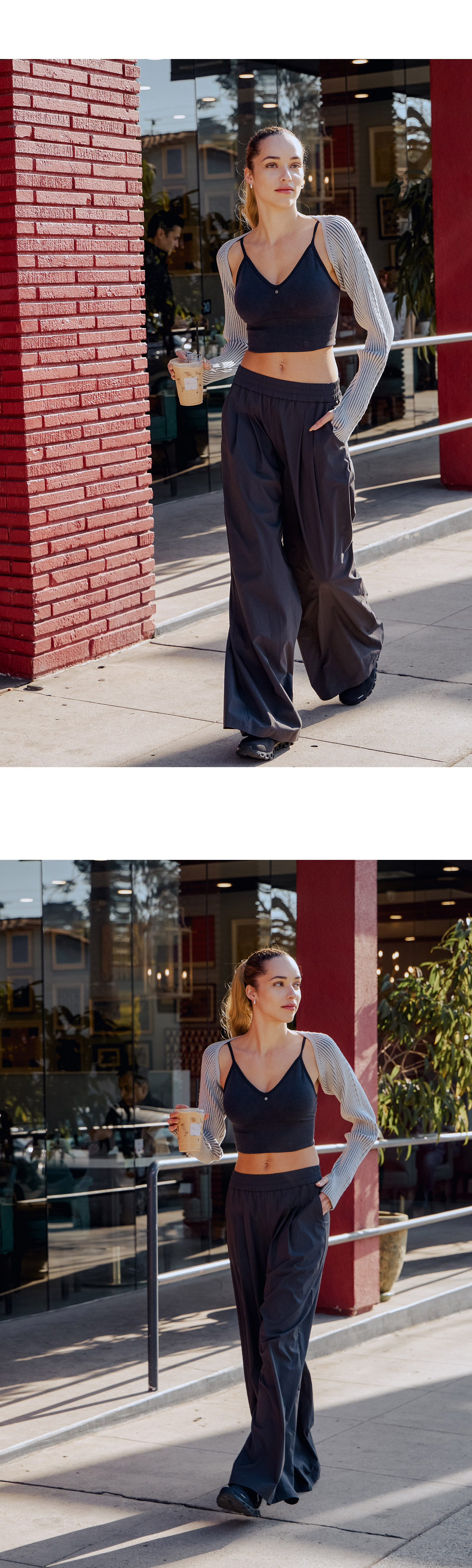 PL482 PLEATED WIDE PANT BLACK