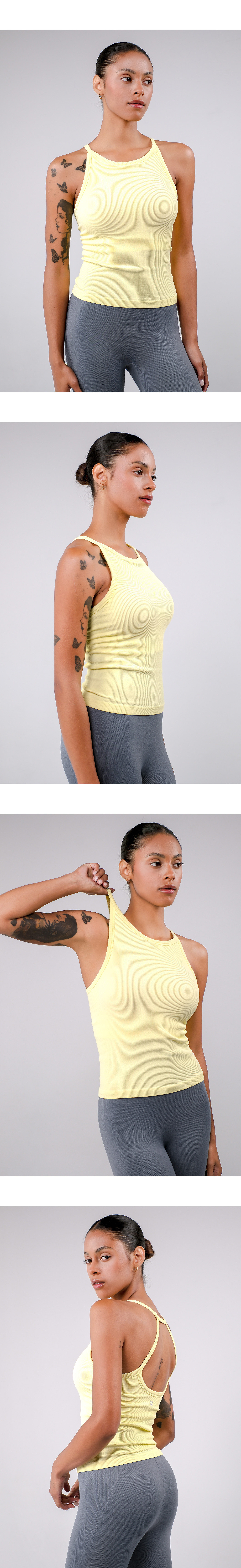 TT002 SIGNITURE HALTER TANK YELLOW