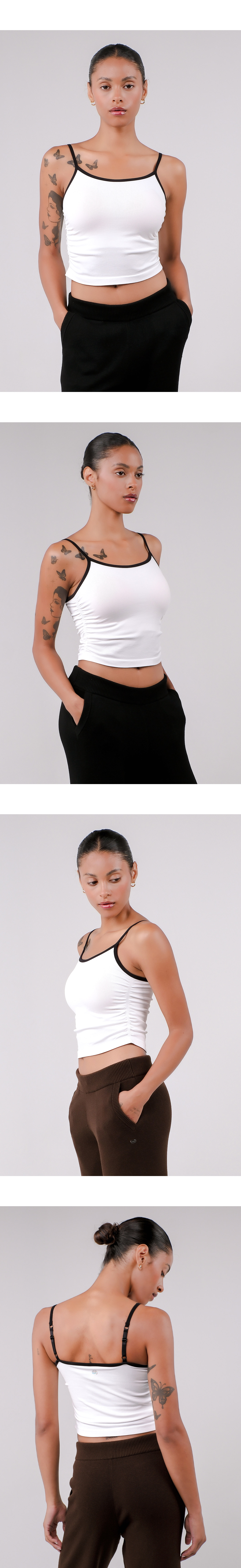 TT034 SHIRRING TANK WHITE