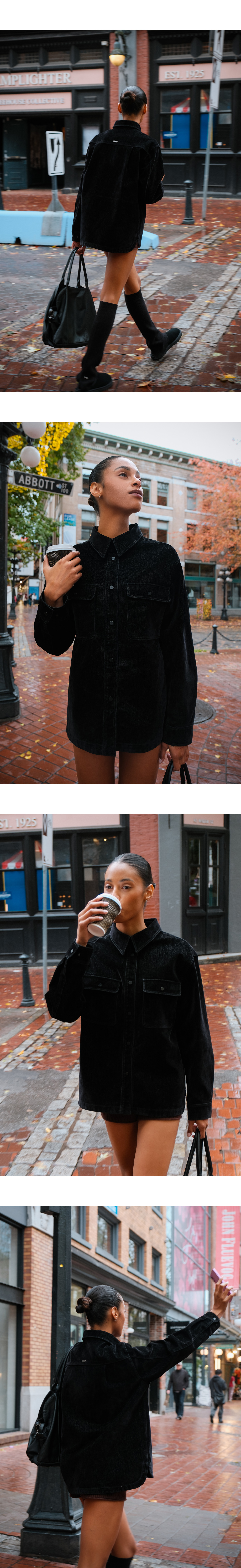 JP312 WASHED JACKET BLACK VELVET