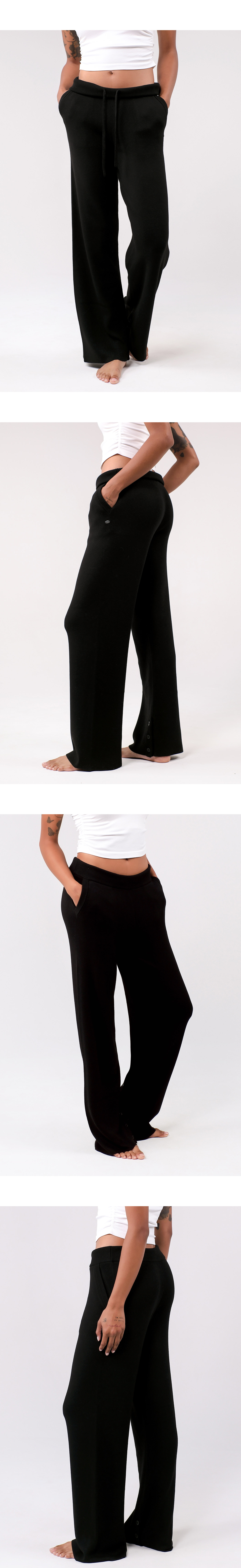 SB291 KNIT PANTS BLACK