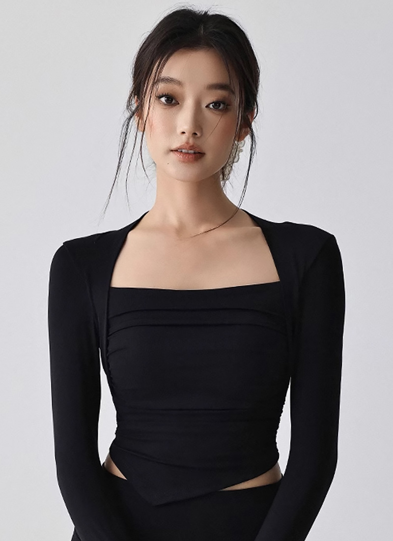 베키 링클 롱슬리브 탑 (1color)