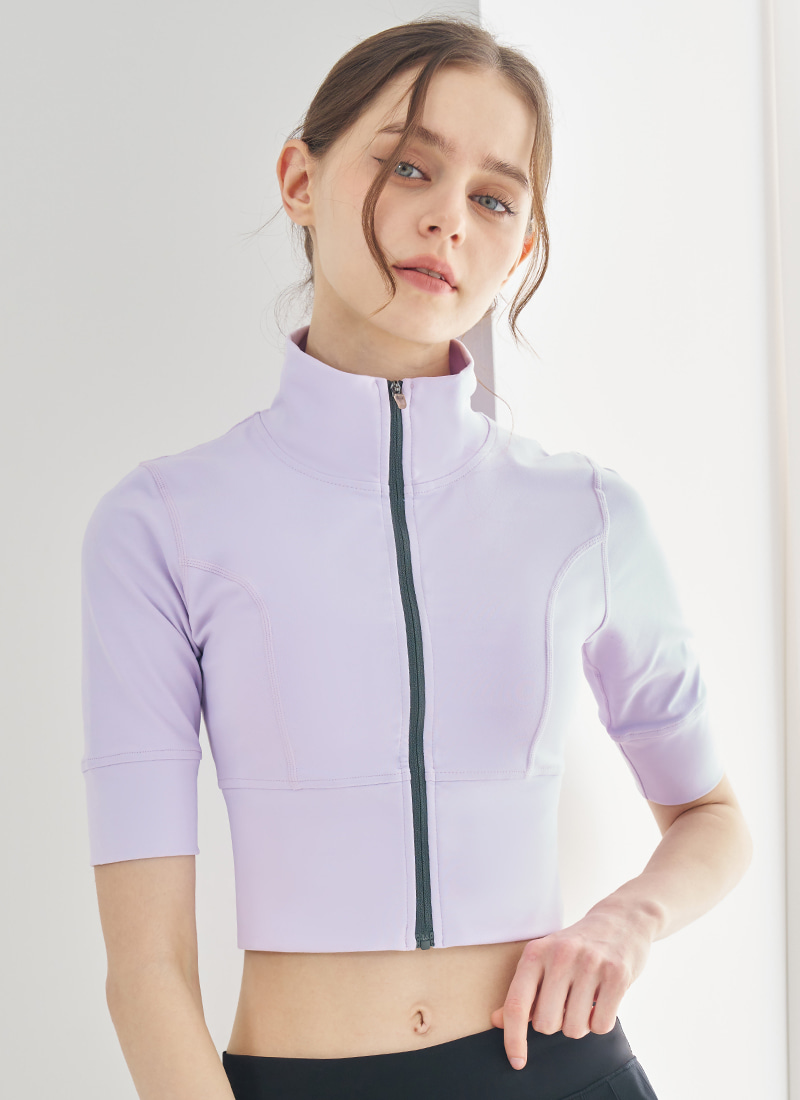 라벨르 크롭 집업 (2colors)