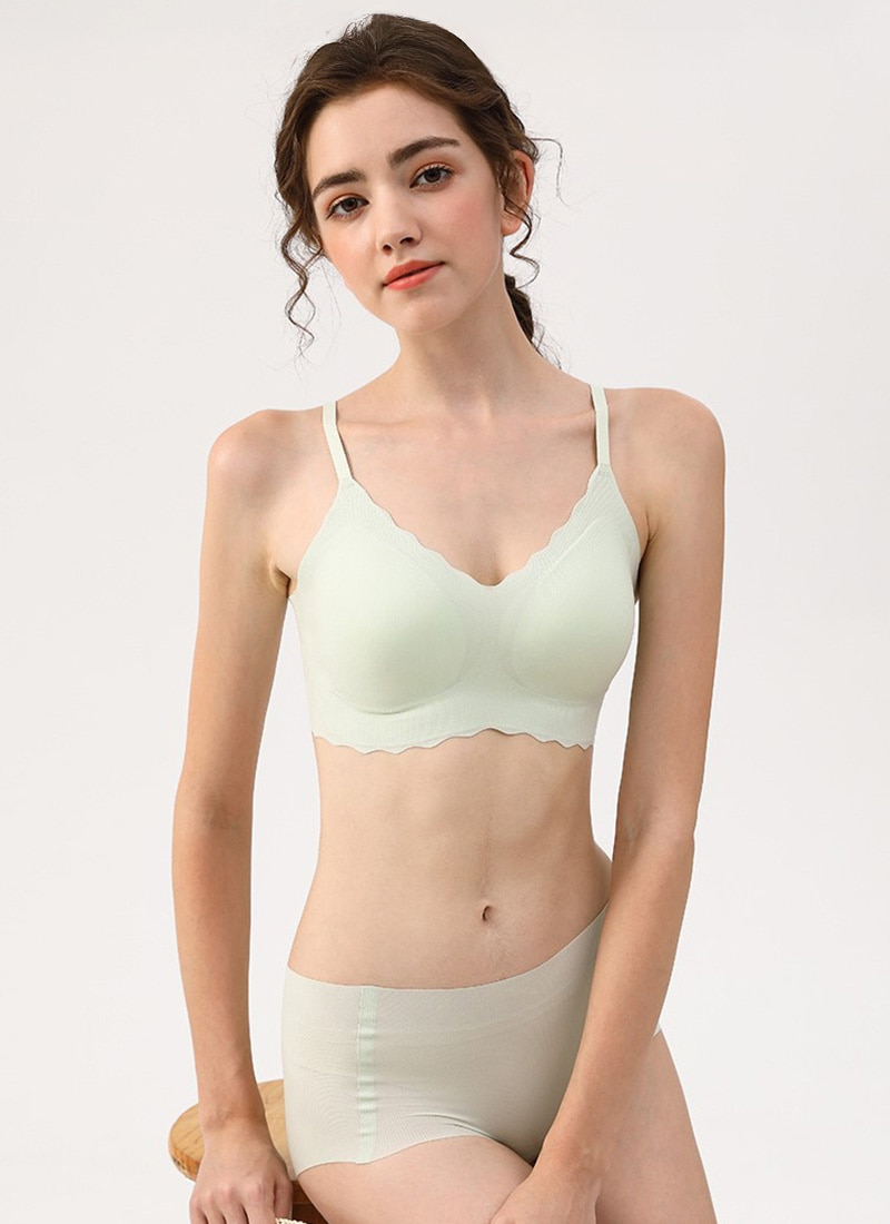 [SET] 라이크라 실크 심리스 브라+팬티