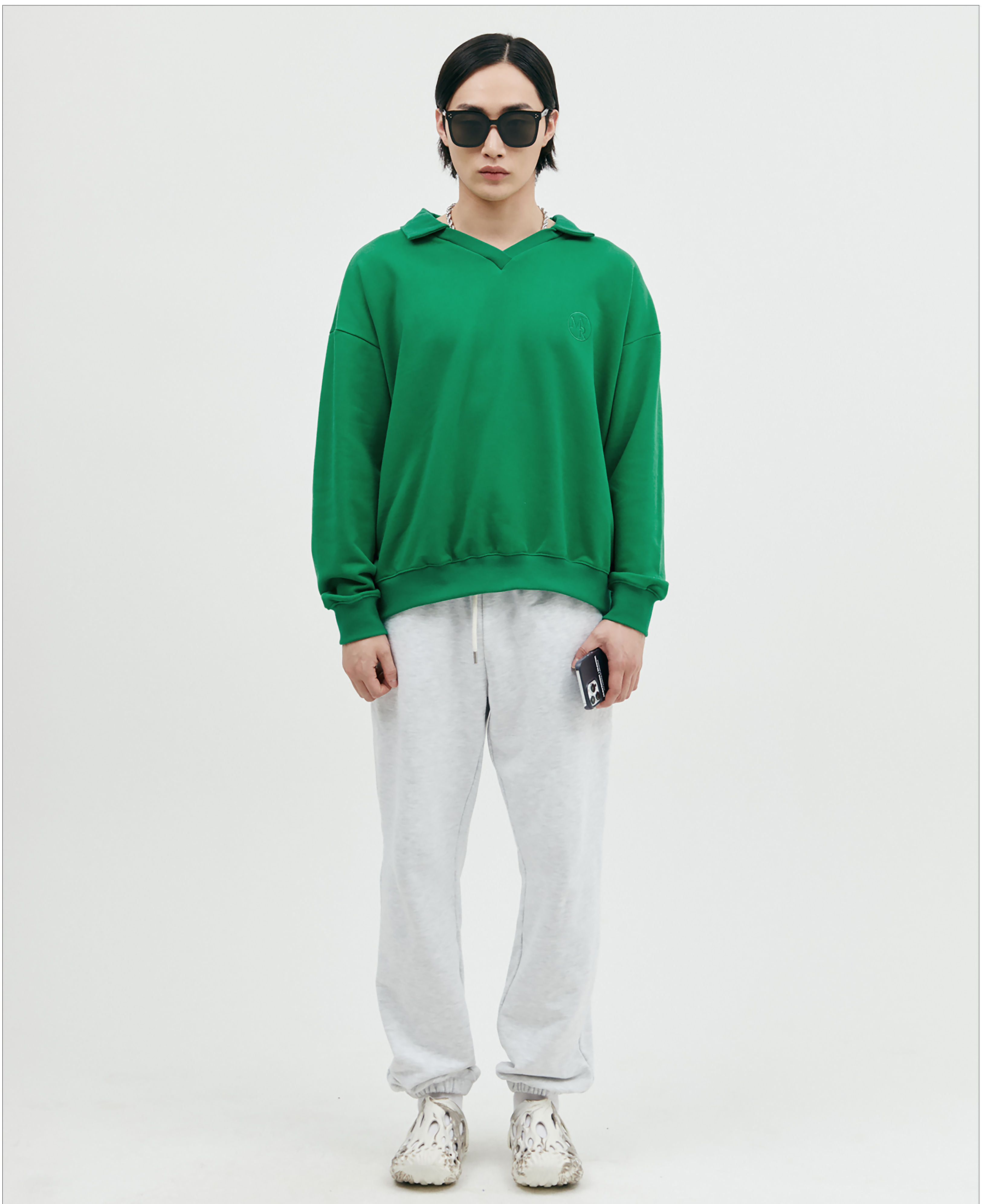 RNP 조거팬츠 화이트멜란지