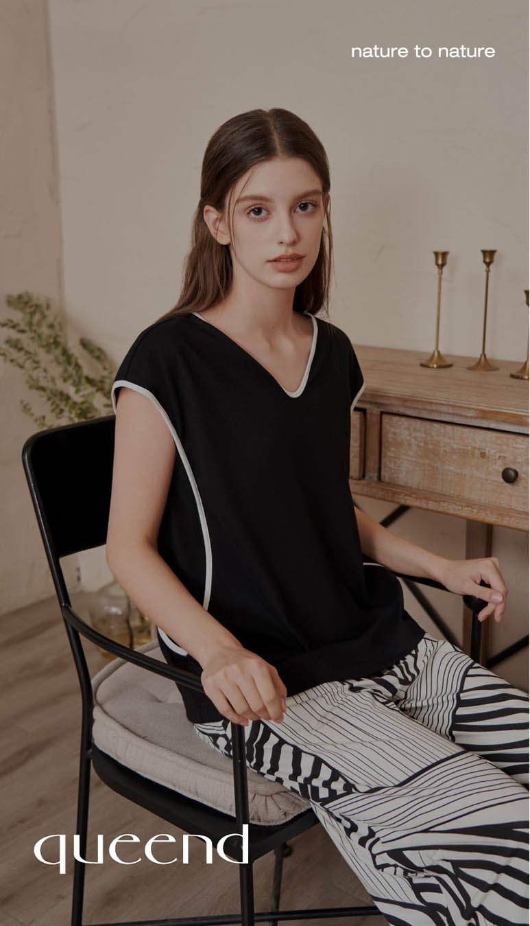 노블웨이브 슬리브리스 탑 상하 세트