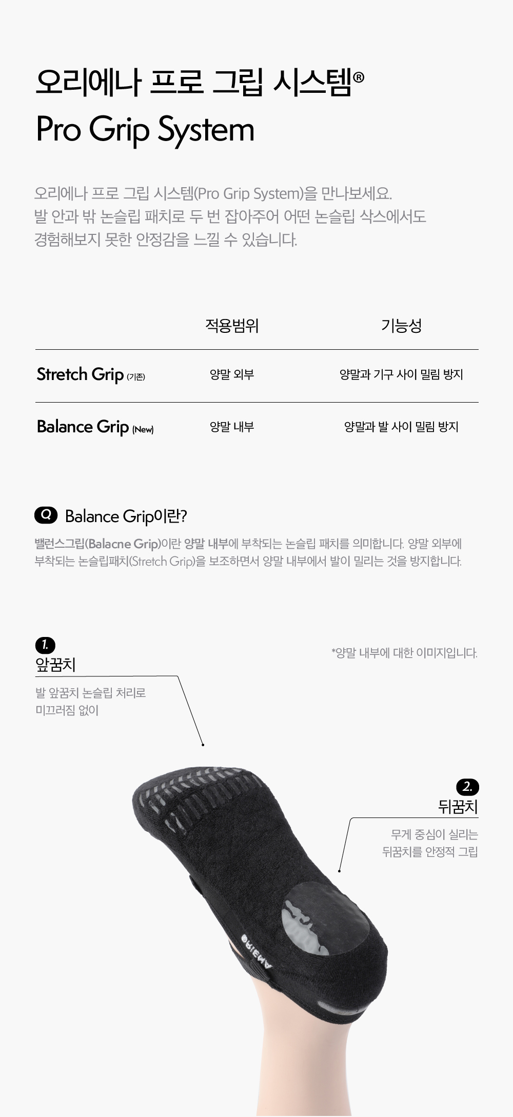 논슬립 미들 삭스 ProGrip™ (Brown)