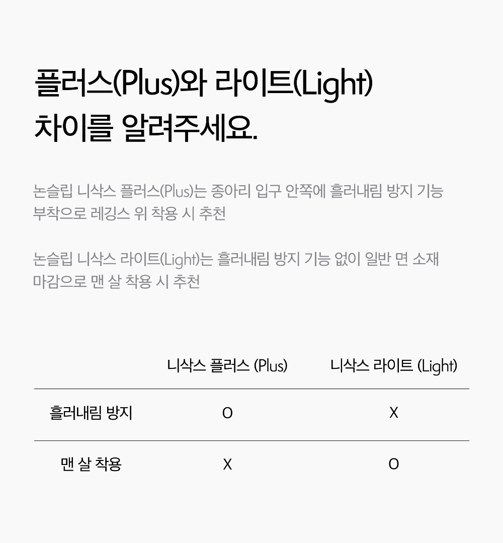 논슬립 니삭스 (Ivory)