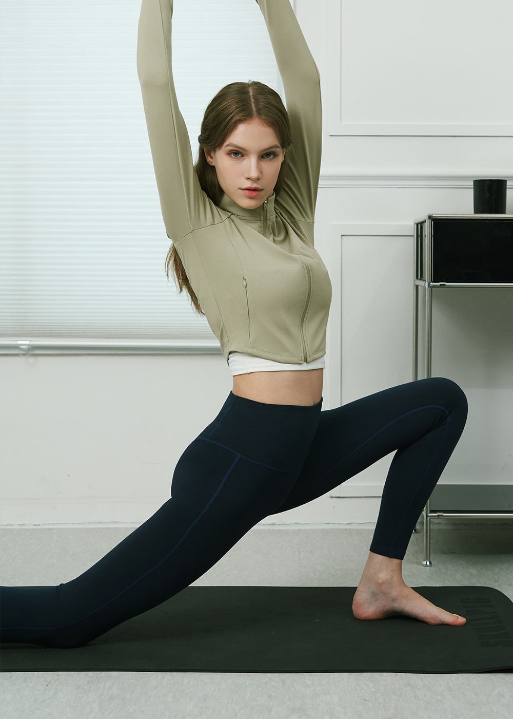 제로 기모 레깅스 네이비